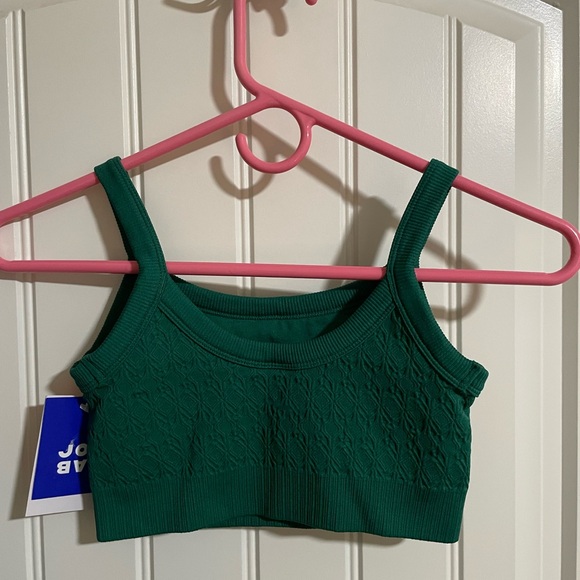 NWT JoyLab Textured Seamless Workout Bra Top Pine Green Womens Sz XS - Picture 5 of 5